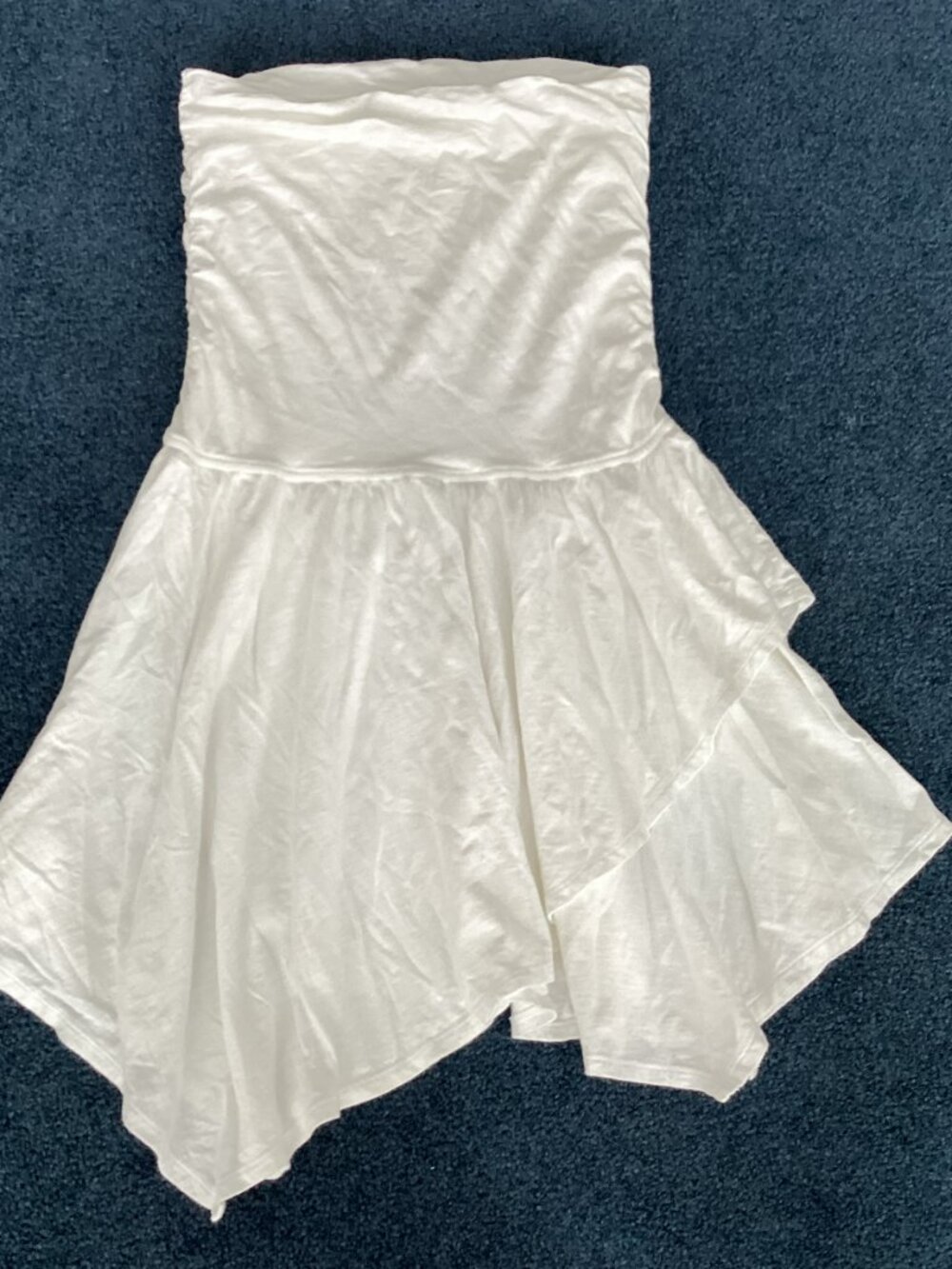 Aerie Off-White Strapless Scarf Skirt Mini Dress - Medium - Picture 2 of 9